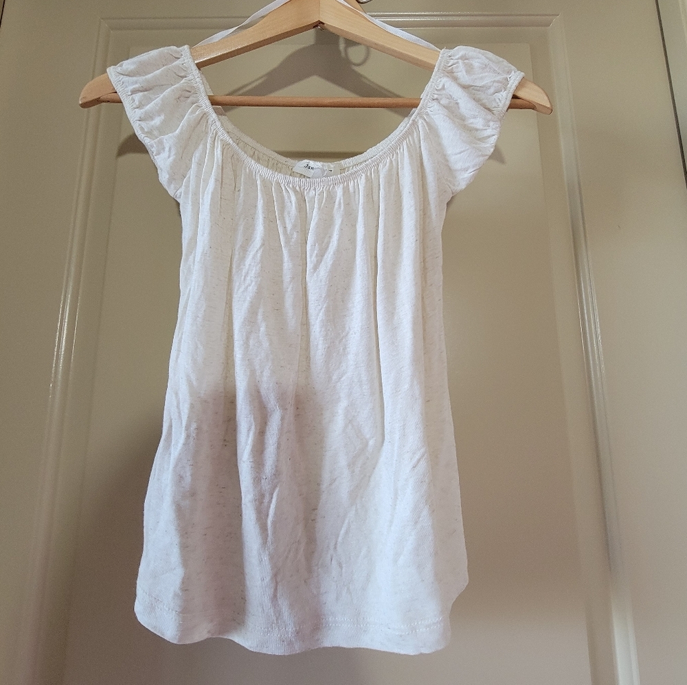 Boatneck/Off the Shoulder Top in Oatmeal Small